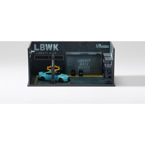 1/64 Factory LB Maintenance Garage Warehouse House Building Model for Car Vehicle Toys Collection Parking Lot Scene Background