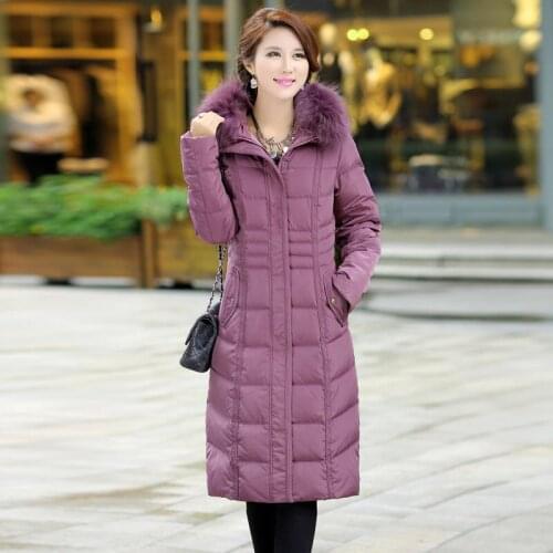 100% Natural Raccoon Fur Collar Hooded Winter Jacket Women Coat Female 2020 Plus Size Long Down Parka Casaco Feminino WUJ0759