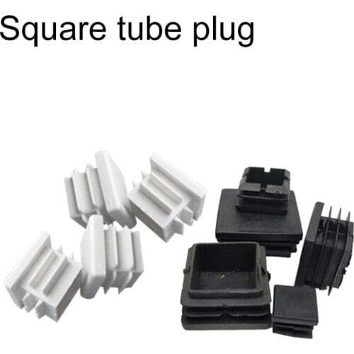10pcs of Plastic Furniture Leg hole Plug Black Blanking End cover steel square Tube hole cover mat Furniture Accessories
