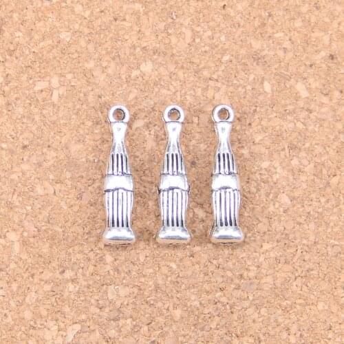 18pcs Charms coke bottle 24x5mm Antique Pendants,Vintage Tibetan Silver Jewelry,DIY for bracelet necklace