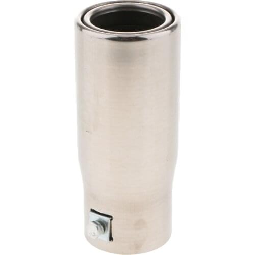 30-50mm Stainless Steel Carbon Fiber Car Silver Exhaust Tail Muffler Tip Pipes for Auto SUV Matte