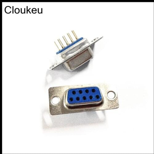 5Pcs DP9 hole female Insert plate type PCB D-Sub Connector RS232 serial port DB9 adapter