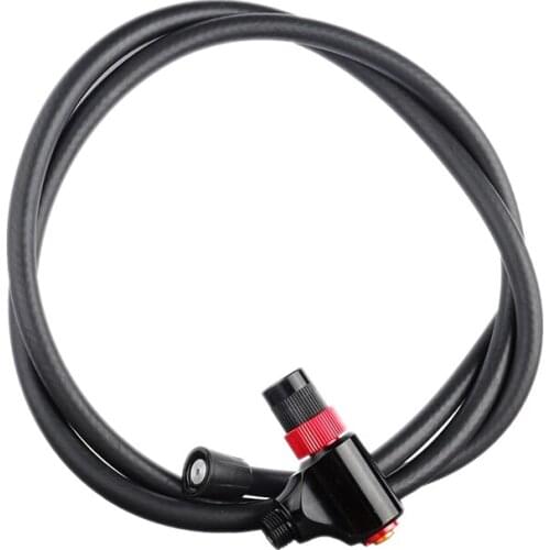 DEEMOUNT Bike Pump Adaptor with Hose Thumb Lock Fit for Schrader Presta F/V A/V Cycle Inflation Accessory for MTB Road Bike