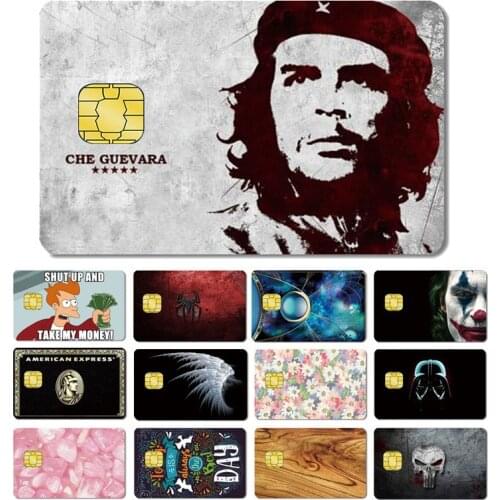 Magic Shark Bear Flower Skull Cartoon Sticker One Side Tape Skin Case Cover for Small Big Chip Credit Card