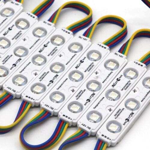 Samsung Chip RGB LED Module injection lens 5050 Super Bright Advertising Light Changeable color Waterproof Sign Backlight 20pcs