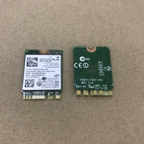For Intel Wireless 7260 WLAN WiFi 802.11 ac/a/b/g/n + Bluetooth 4.0 Dual Band Card - DP/N 0GPFNK GPFNK