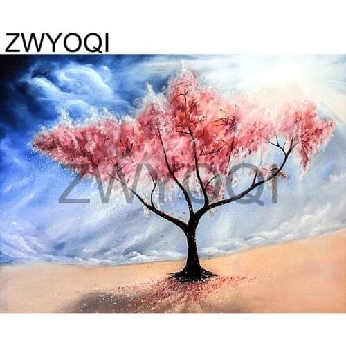 Full Square Diamond embroidery tree desert cloud DIY 3D Diamond mosaic tree Full Round Diamond painting Cross stitch tree desert