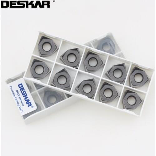10PCS DESKAR WNMU080608EN-GM LF6018 Carbide Inserts CNC Lathe Cutting Cutter Milling Turning Tool Parts For Stainless Steel