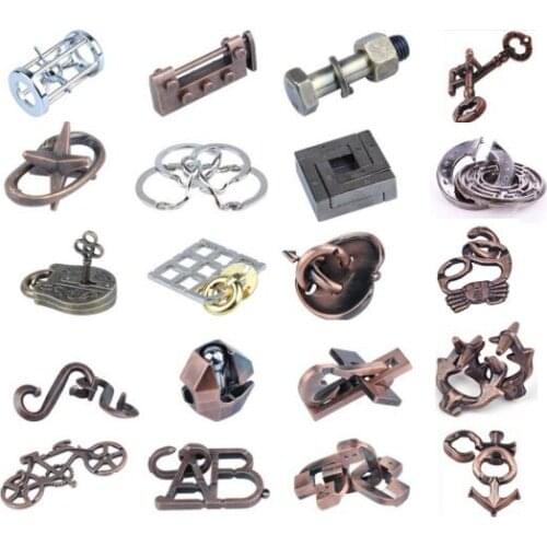 Classic Metal Puzzle IQ Test Magic Mind Brain Teaser Puzzles Baffling Game for Adults and Children