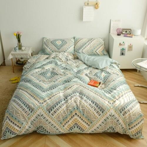 Bohemian Floral Bedding Set Duvet Cover Queen King 220x240 Bed Sheet Linens Bedclothes Pillowcase Bed Comforters