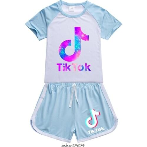Tik Tok Children Boys Summer Kids Clothing Sets Baby Shorts Clothes Set Toddler Boy Girls Set Sports Casual Toddler Outfits Sets