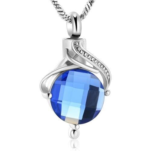 Cremation Jewelry Crystal Teardrop Urn Necklace for Ashes Keepsake Memorial Jewelry