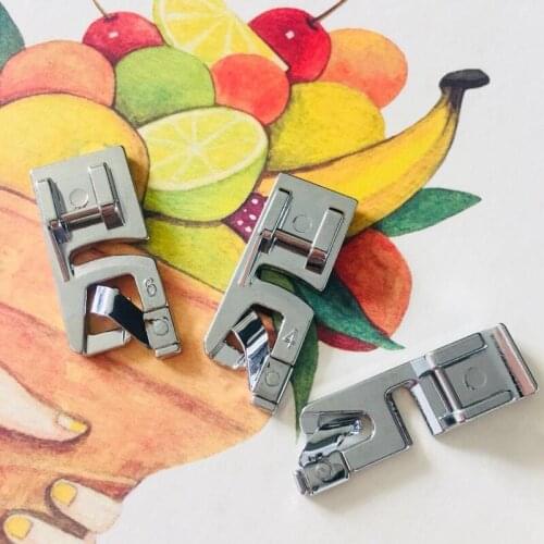 Narrow Rolled Hem Foot Sewing Machine Hemmer Presser Foot 3 Pcs Set