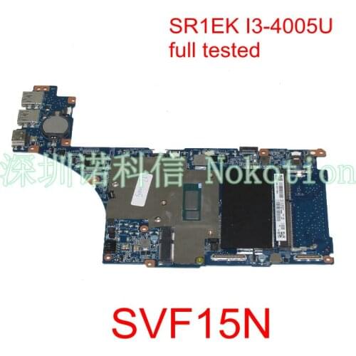 NOKOTION A1973176A DA0FI3MB8D0 laptop motherboard For sony Vaio SVF15N SR1EK I3-4005U Main board works