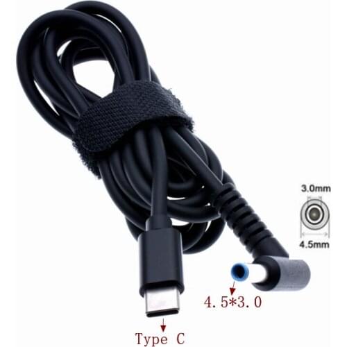 1.5M/4.9FT Type C USB-C Input to DC 4.5*3.0mm Power PD Charge Cable fit for HP Laptop 18-20V