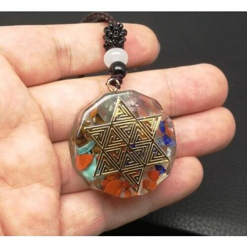 Orgone Energy Pendant Sri Yantra Necklace Sacred Geometry Chakra Energy Necklace Meditation Jewelry Gifts