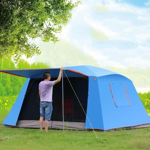 Alltel 5-8 Person Ulterlarge 365*365*210CM High Quality Large Gazebo Sun Shelter Camping Tent Carpas De Camping Beach Tent