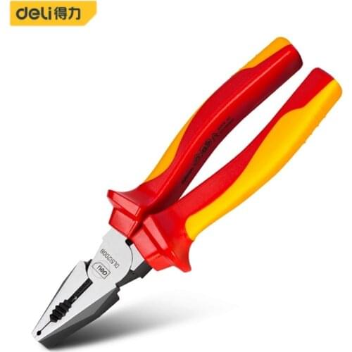 Deli CR-V Plastic Pliers Nippers Electrical Wire Cable Cutters 6/8inch Diagonal Pliers Electronic Component Trimming