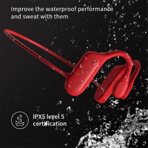 Protable waterproof Bass Bone Conduction Earphone bluetooth Wireless headphones For huawei xiaomi HiFi Headset Stereo Hands-free