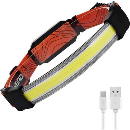 Portable mini Powerful LED Headlamp COB USB Rechargeable Headlight Built-in Battery Waterproof Head Torch Head Lamp