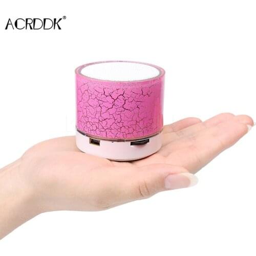 Portable Crack Speaker LED Colorful Lights Speaker for Bedroom Outdoor Bluetooth-compatible FC
