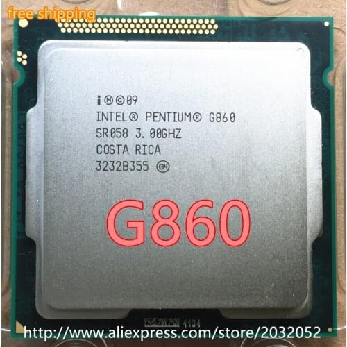 Intel Pentium G860 g860 CPU Processor (3.0GHz /3MB Cache/ LGA1155/Dual-Core ) 65W Desktop