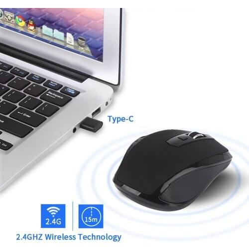 Sale E27 Type-c 2.4GHZ Wireless Mouse Available For Macbook Chromebook Type C Devices Game Silent Mouse Laptop PC Ergonomic Mice