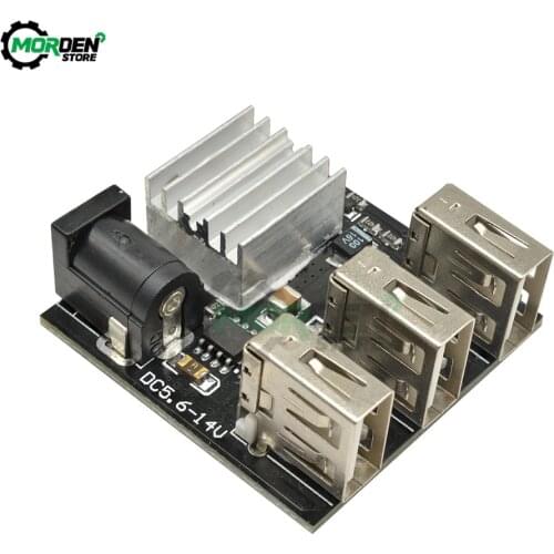 3 USB Mini Charging Module Step-Down Buck Converter DC-DC 9V/12V To 5V 8A Step Down Power Charger Bank Board For Arduino