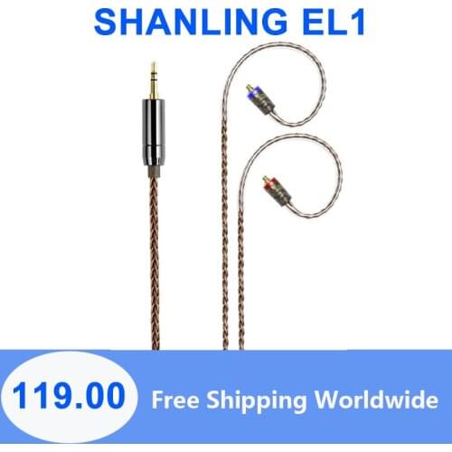 SHANLING EL1 2.5/4.4mm Balanced 3.5mm Single-ended MMCX Earphone Cable Furukawa Single Crystal Core Copper for ME700 ME500