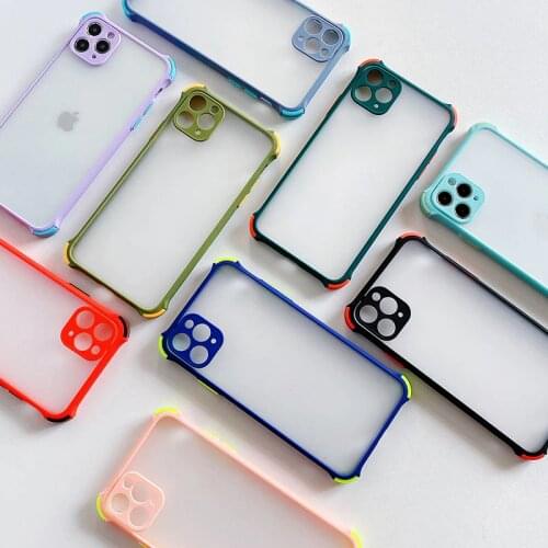 Silicone Shockproof Matte Transparent Phone Case na For Oppo A74 A94 A93 A92 A91 A55 A72 A15 A12 F11 F9 F19 F17 Pro Back Cover
