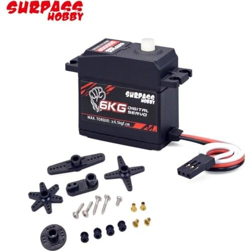 SURPASS Hobby S0600P Plastic Gear 6KG Digital Servo for RC Airplane Robot 1/12 1/14 RC Car Boat Duct Plane