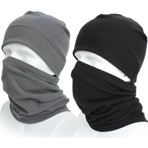 Warm hat scarf Two-piece winter Knit Hat Wool Cap Unisex Washable and Reusable Mouth Face Warm Windproof Face Product Mask+Hat