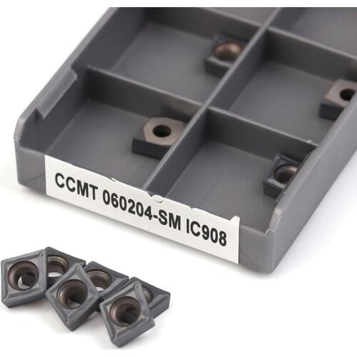 10pcs CCMT060204 SM IC908 Internal Turning Tools CCMT 060204 Carbide insert Lathe cutter Tool of Lathe tool turning insert