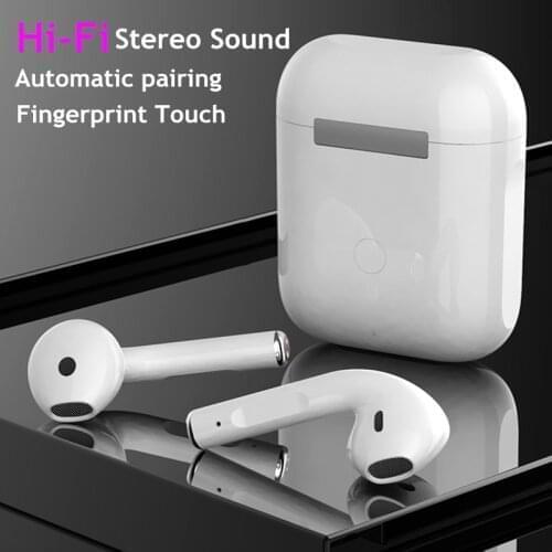 TWS Wireless Headphones MiNi 3D Stereo Bass Fone Bluetooth Earphones Touch Noise Cancelling Sports Earbuds with Mic Charging Box