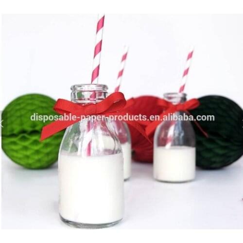 Vintage Christmas Party Supplies Decorations Tableware Christmas Party Bottles With Straws