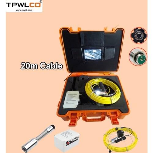 Waterproof Pipe Camera 23MM Len 20M Cable Reel Drain Pipe Inspection Camera System 7'' Screen Monitor With 12 LED Adjustable