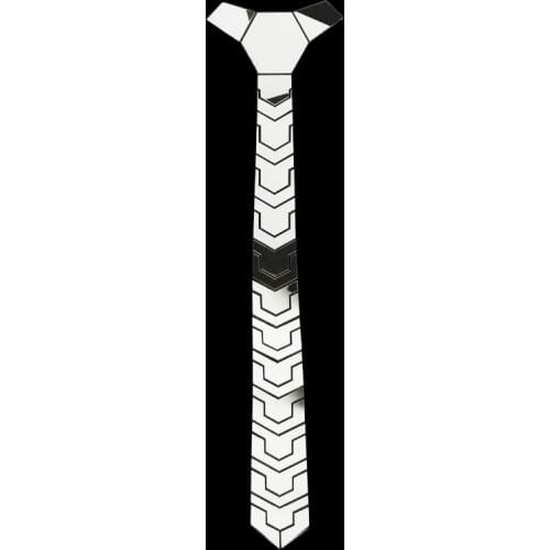 High Technology Silver Mirror Necktie Men Slim Fashion Accessory Party Business Wedding Transformer Decepticons Icon Tie
