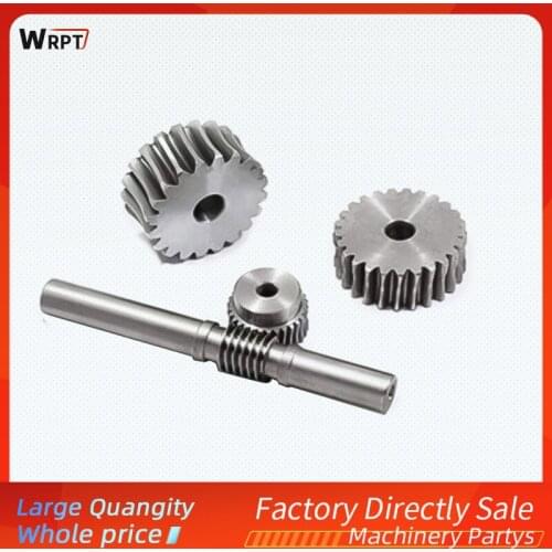 1/2PCS 4mold 10/15/20/25/30/35/40/45/50/55/60T reducer worm gear and worm large transmission ratio 45 steel