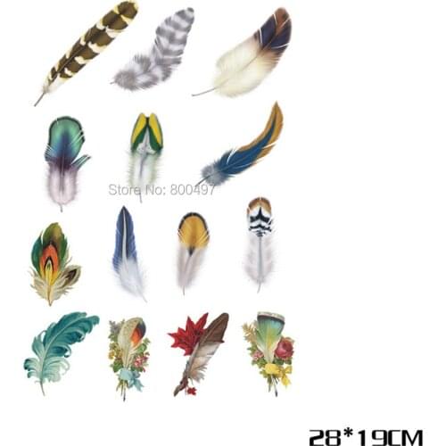 10 x Newest Design Auto Decoration Set Colorful Wing Feather Decal Set Stickers for Any Car to Cover the Scratches or Decorate