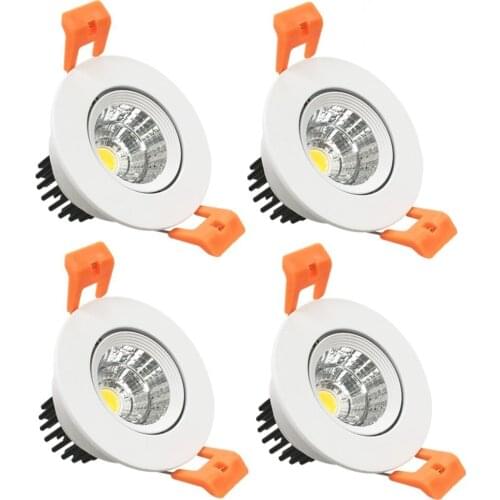 10pcs Dimmable LED COB Downlight AC110V 220V 5W/7W/10W/12W Recessed LED Spot Light lumination Indoor Decoration Ceiling Lamp