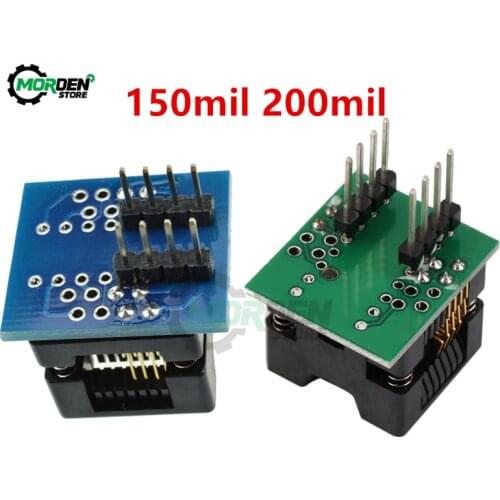 150mil 200mil SOIC8 SOP8 to DIP8 Dip-8 Wide-Body Narrow-Body Seat Wide Programmer Adapter Socket Green Blue