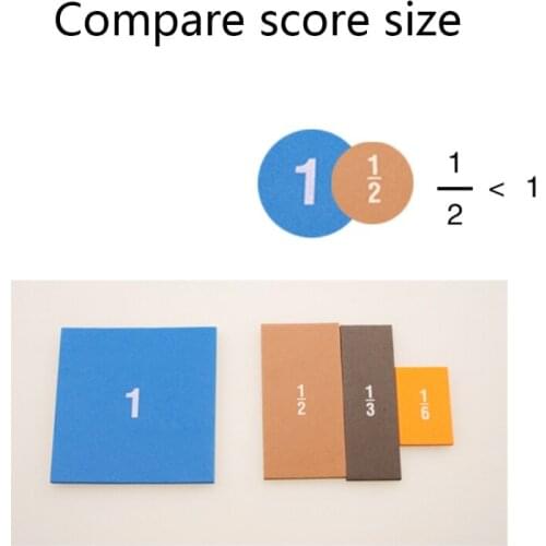 425F EVA Sponge Fraction Cards Primary School Early Education Learning Supplies with Calculation Questions