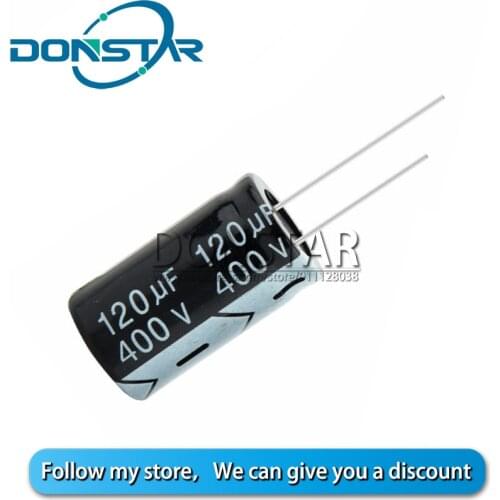 5PCS 400V 120UF Electrolytic capacitor 120UF 400V 18*30MM Aluminium electrolytic capacitor