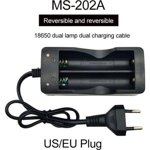 50% Hot Sales US/EU Plug Double Slots 18650 Lithiumed Battery Charger Adapter with LED Indicator