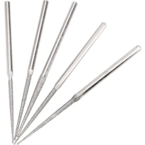 Diamond Extended Grinding Needle Cylindrical Bullet Tip Diamond 3mm Handle Drilling Needle Chain Saw Chain Grinding Head