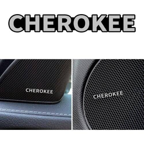 Car Styling Aluminum Emblem Badge For jeep cherokee Car Speaker audio stickers Decal Decoration