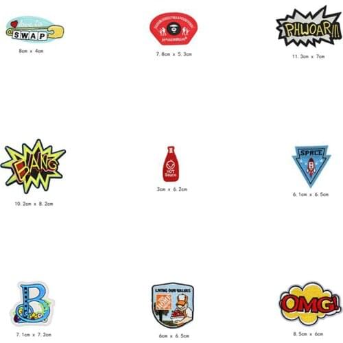 BANG Beer OMG Letter Patches Cap Shoe Iron On Embroidered Appliques DIY Apparel Accessories Patch Clothing Fabric Badges BU214