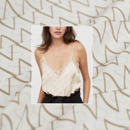 White Waxberry 12momme Digital Printed Crepe De Chine Silk Garment Materials Summer Women Nighty Shirt Sewing Cloth Freeshipping