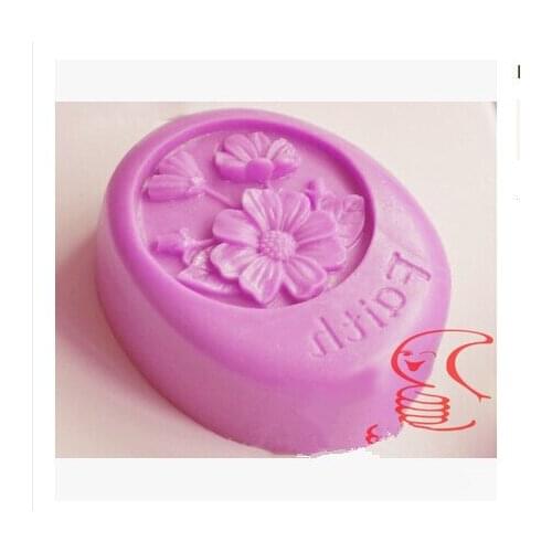 Free shipping DIY Faith flower modelling silicon soap mold Cake decoration mold Handmade soap mold