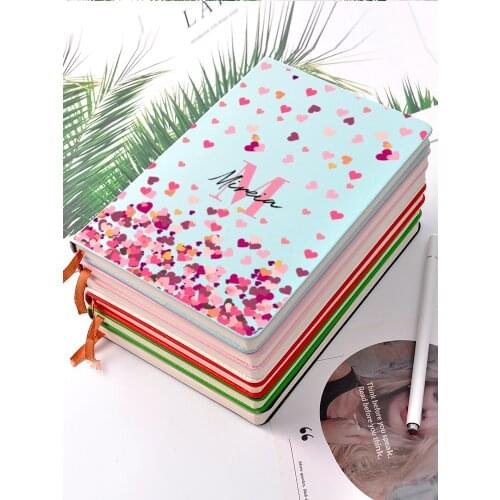 Custom Name Pink love Notebook Agenda 2021 2022 Student Notepad Planner Diary Notebooks For school